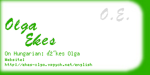 olga ekes business card